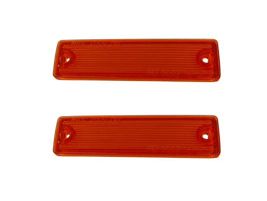 Side Indicator Lenses + Surrounds - Datsun 1200 - Pair