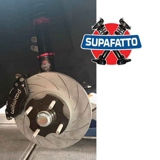 Front Coilovers - Wilwood 4-Pot Calipers - 280mm R-Spec Slotted Rotors - Most Models