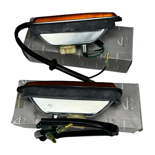 Genuine NOS Late Datsun 1600 Side Indicators - Pair
