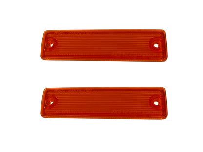 Side Indicator Lenses + Surrounds - Datsun 1200 - Pair