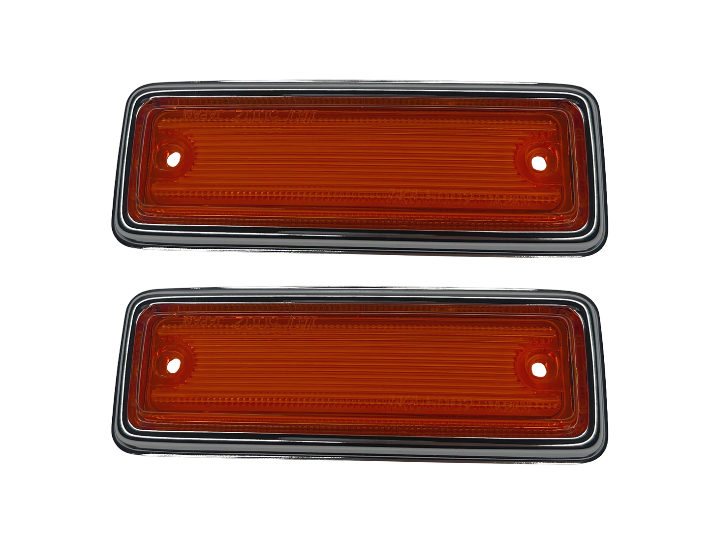 Side Indicator Lenses + Surrounds - Datsun 1200 - Pair