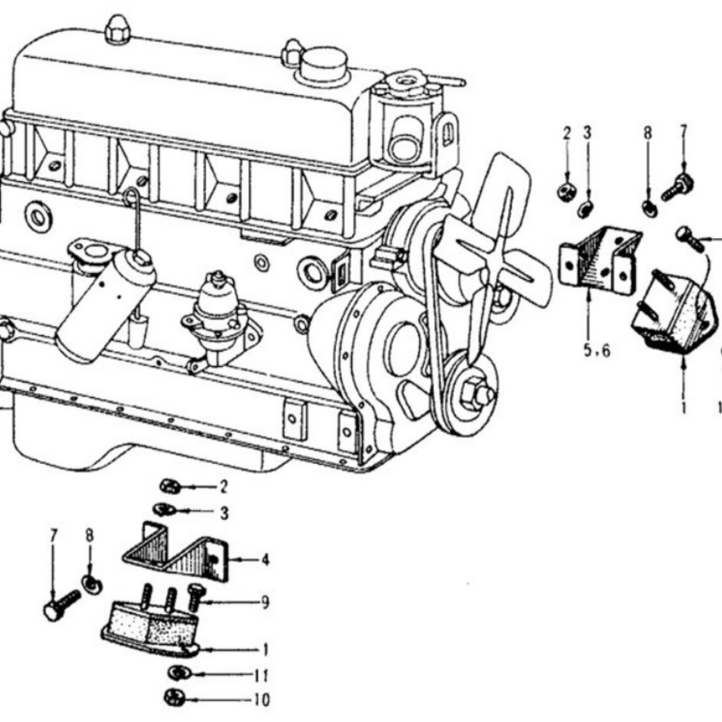 Engine Mounts - Datsun Fairlady Roadster - Pair