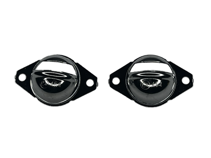 License Plate Lamp Chrome Finishers - Datsun Stanza - Pair