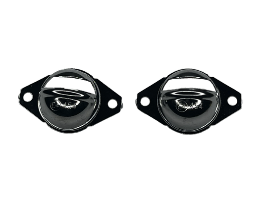 License Plate Lamp Chrome Finishers - Datsun Stanza - Pair